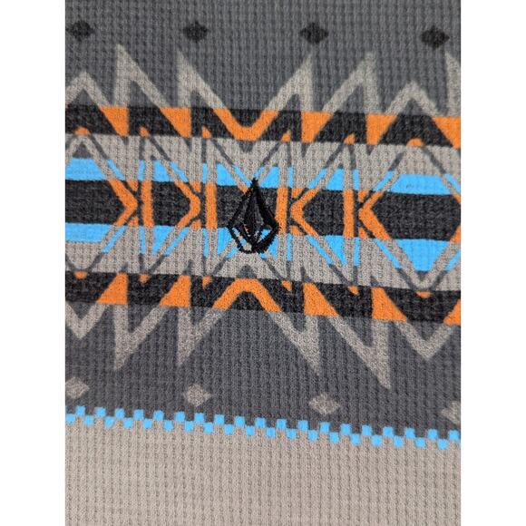 Volcom Size XL Striper Crew Thermal Long Sleeve Gray,Blue,Orange,Black - Picture 7 of 11
